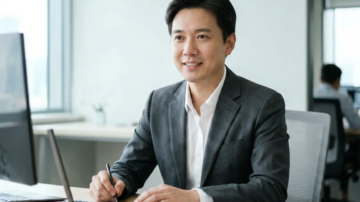 农夫导航网团队成员围坐在工作台前，整理各类网络资源分类卡片，讨论导航站内容收录标准